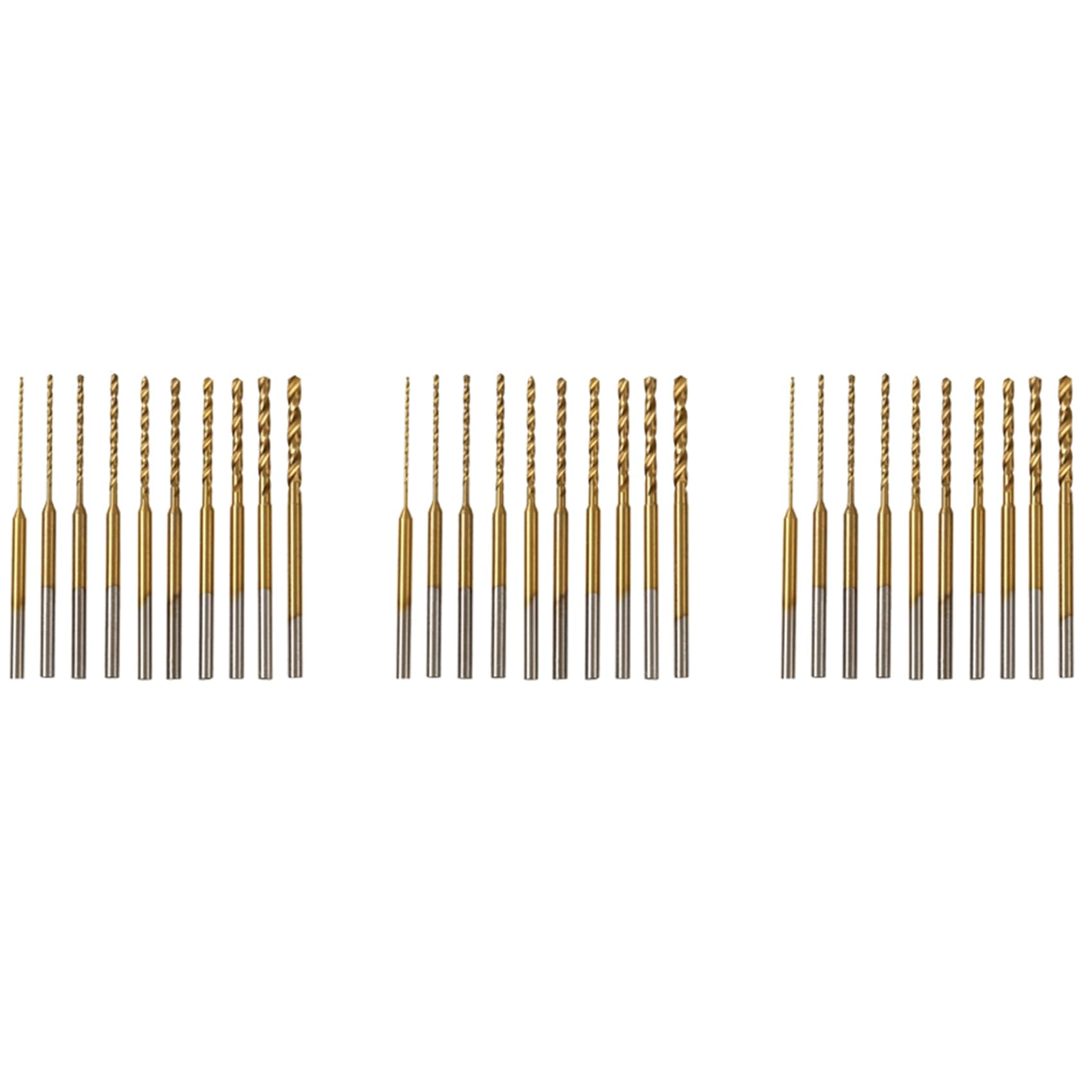 Jnchdghwa Gold Micro-Twist Drill Bit Set - 30Pcs 0.6Mm-2.2Mm Tiny Drill Bit 2.35 Shank Hss Mini Engraving Drill Bits Hole Drilling Tool