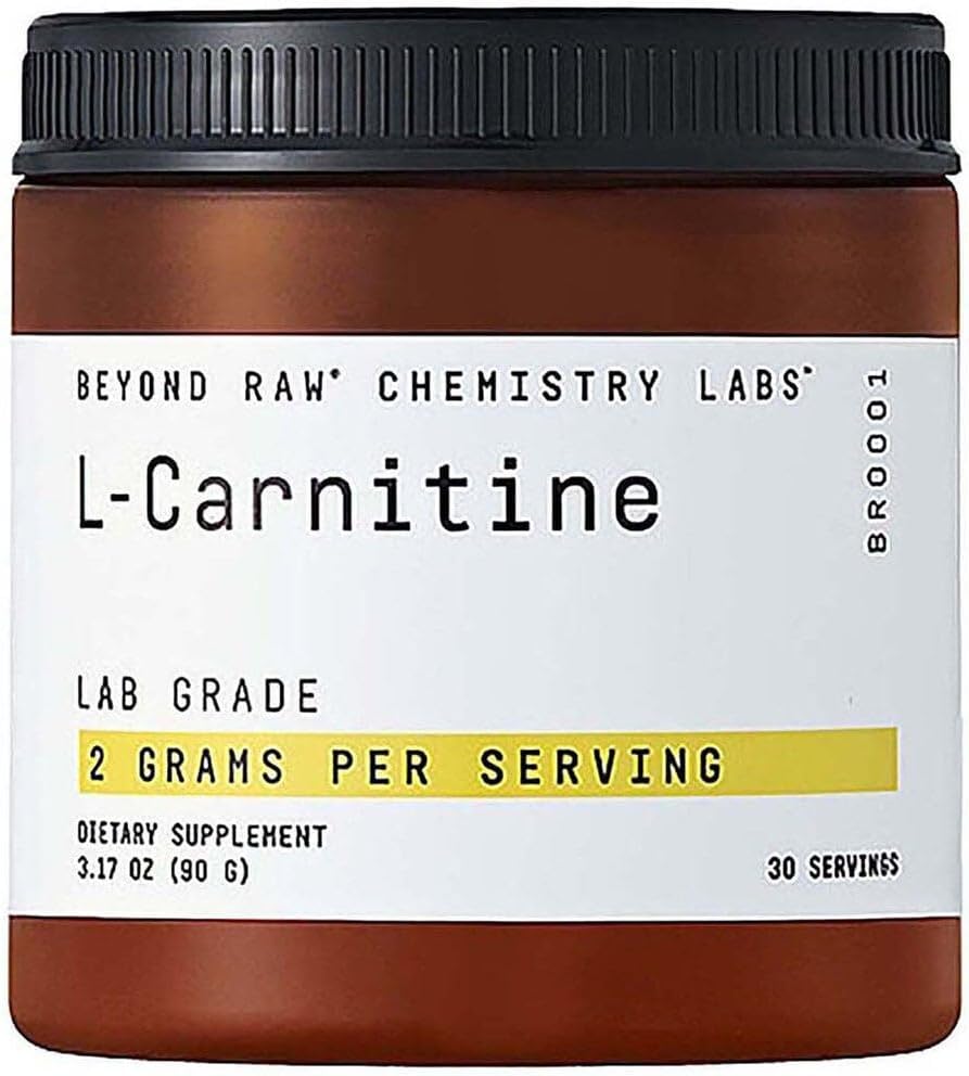 BEYOND RAW Chemistry Labs L-Carnitine Powder, Fuels Exercise and Supports Recovery, 30 Servings