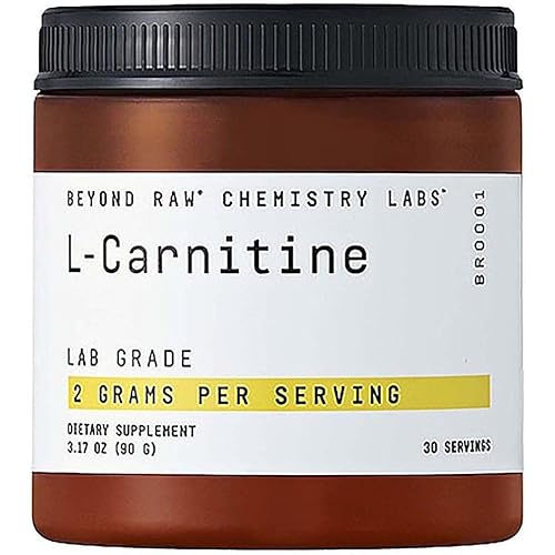 BEYOND RAW Chemistry Labs L-Carnitine Powder, Fuels Exercise and Supports Recovery, 30 Servings