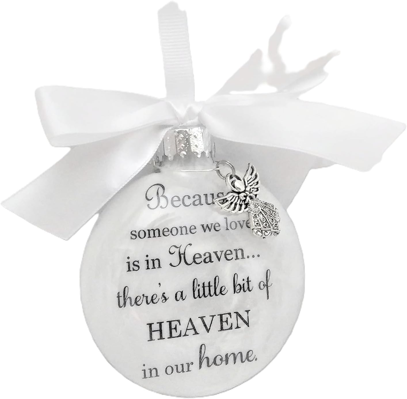 In Memory Memorial Ornament Because Someone We Love is in Heaven Christmas Keepsake Sympathy Gift