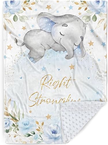 Manta de bebé personalizada para niños, manta de bebé personalizada con nombre, franela suave con respaldo de puntos de doble capa, manta de