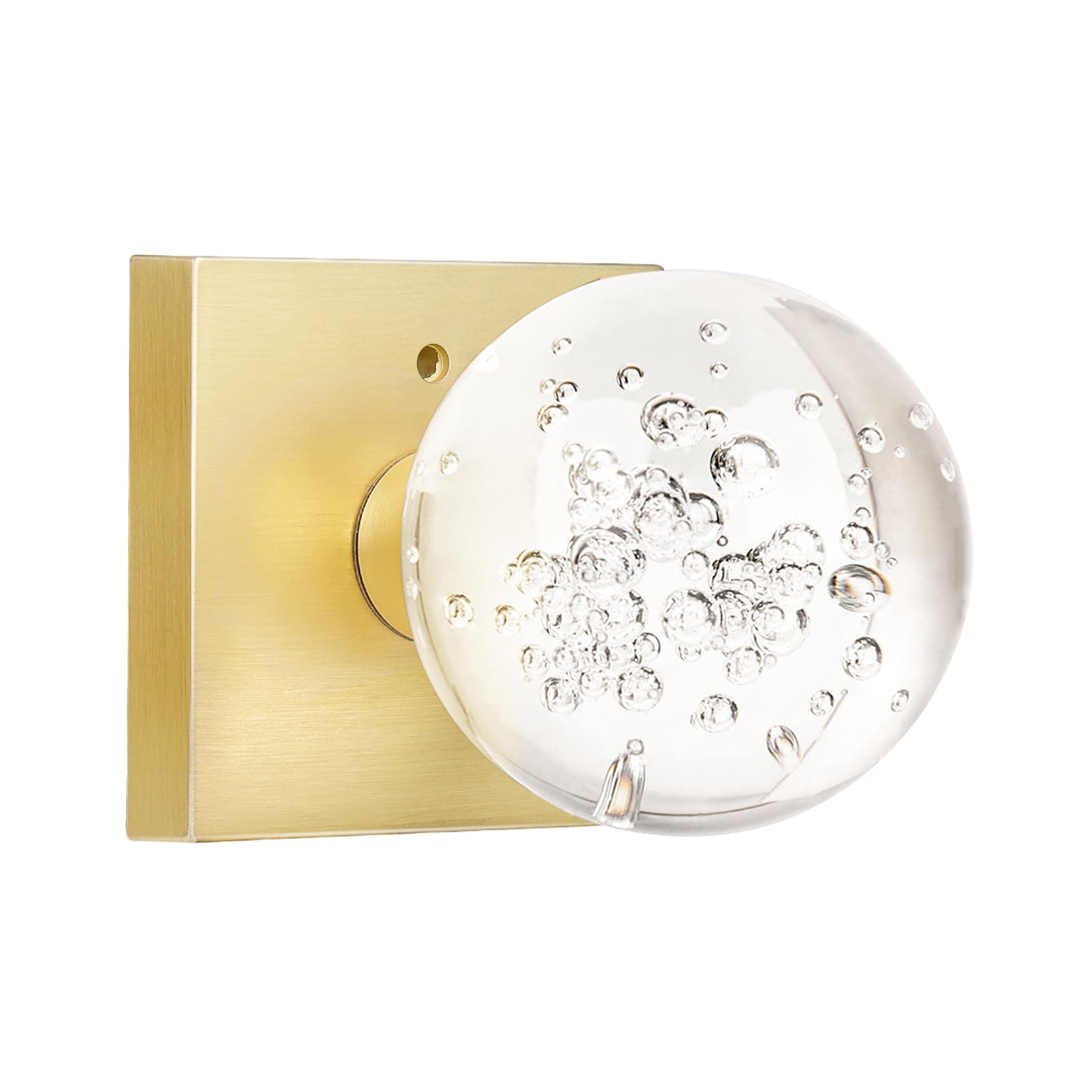 Crystal Door Knobs with Lock - Privacy & Brushed Nickel -14