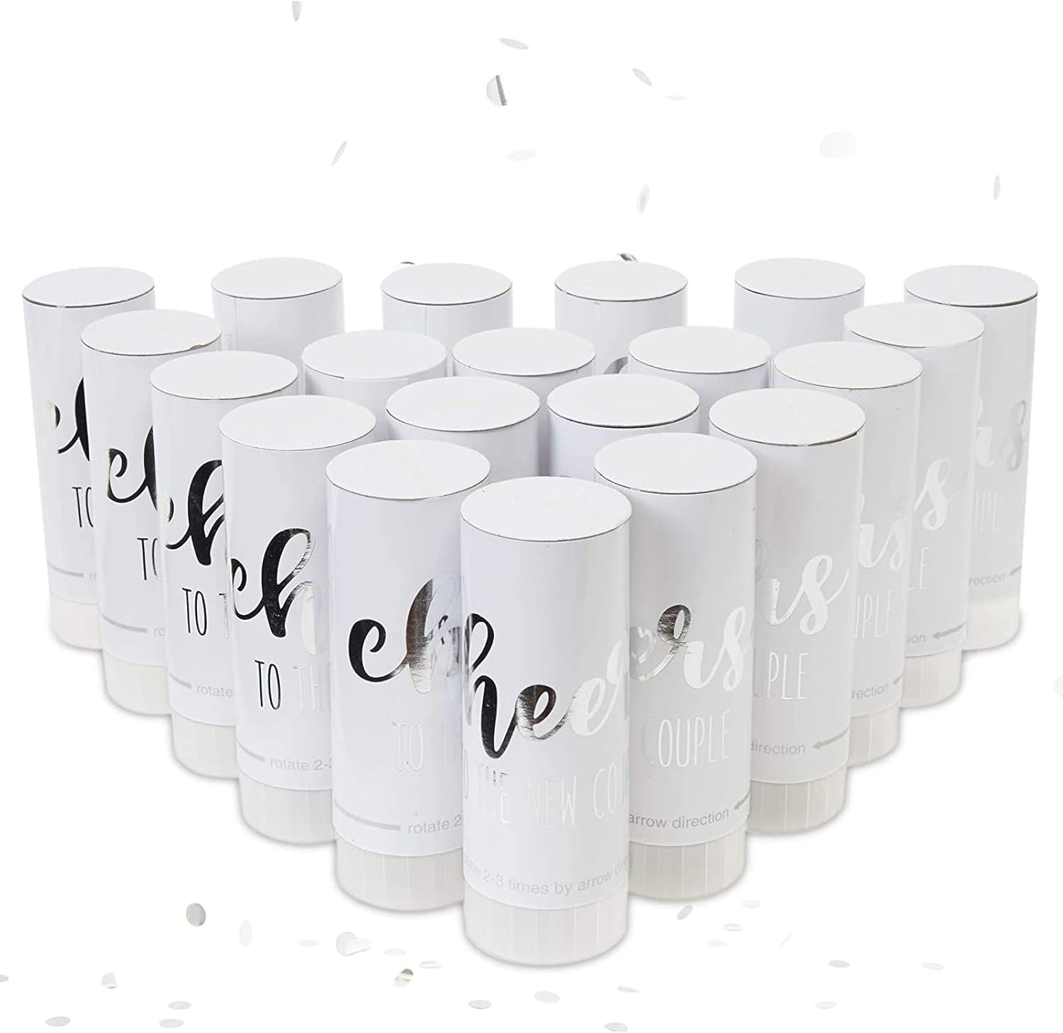 Amazon.com: White Confetti Party Poppers, Wedding Decorations for ...