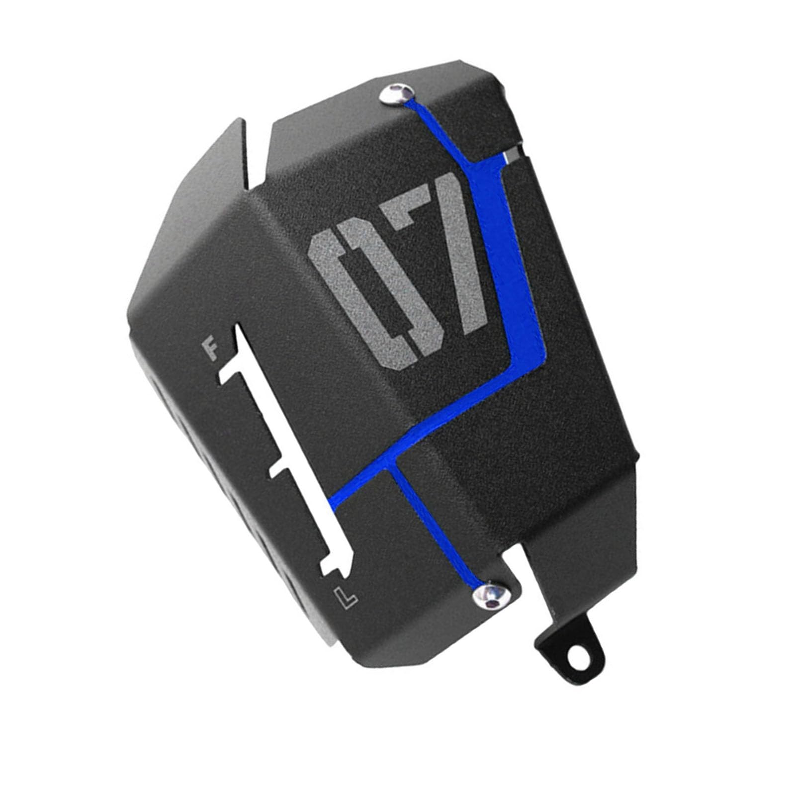 Couvercle de Protection de Réservoir Liquide Refroidissement MT07 FZ07 pour MT-07 FZ-07 2014-2019, Montage Performant en Aluminium CNC, 1 Pièce pour Ventilateurs Moto (Bleu)