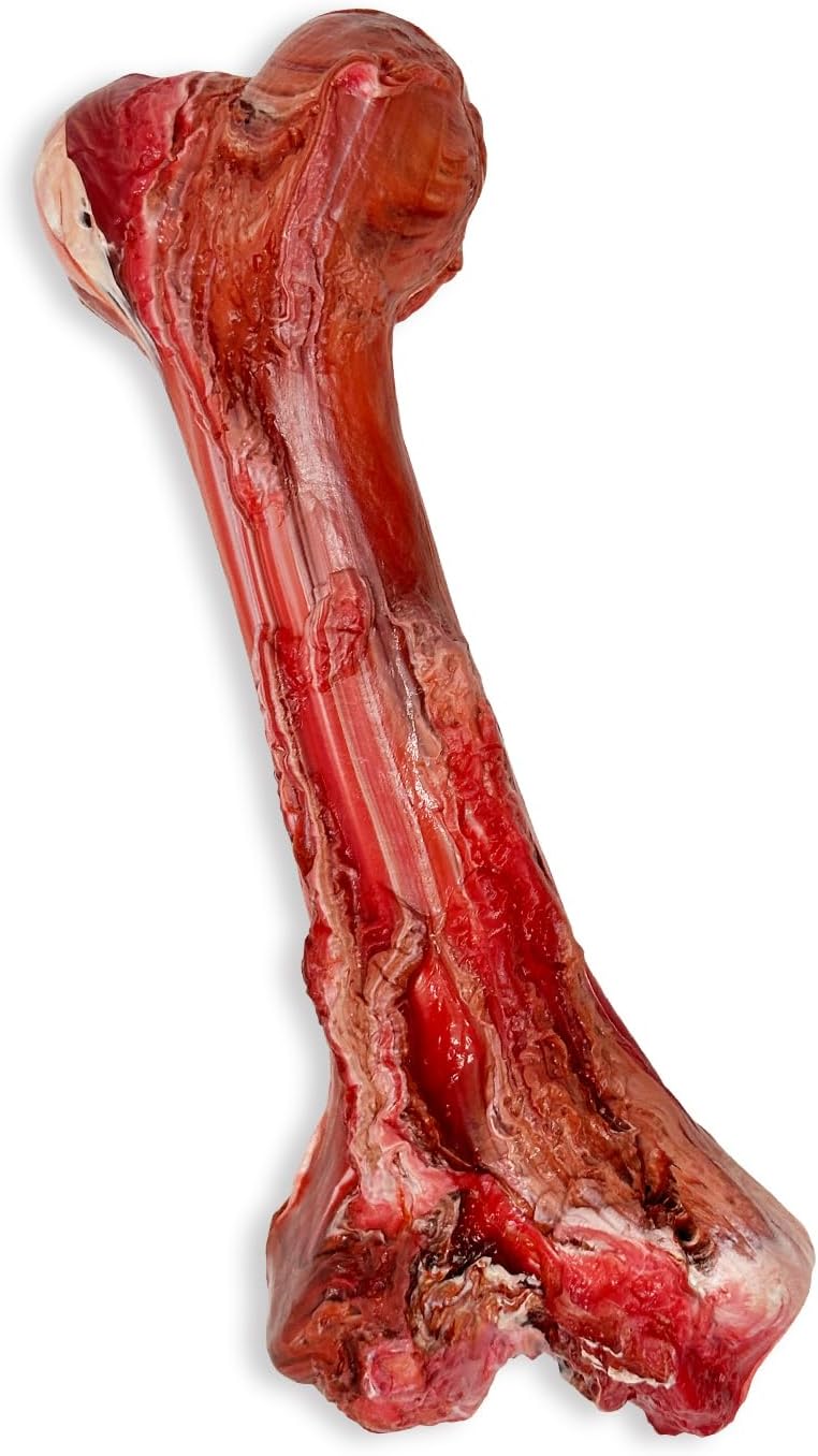 Meaty Bone Dog Chew Toys for Aggressive Chewers Tough Durable Dog Chew Toy Made with Rubber Safe Heavy Duty Indestructible Dog Toy for Large Breed – Tough Nylon Teething Bone Toy to Keep Them Busy