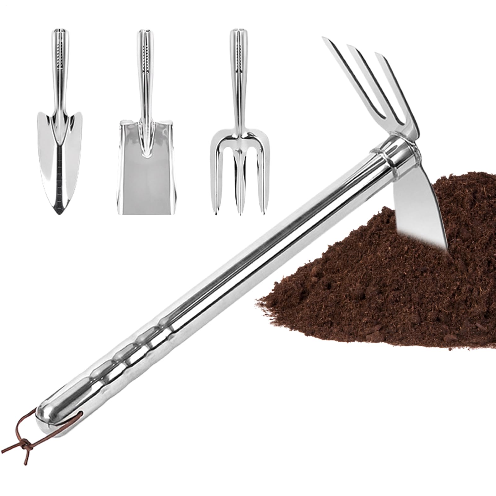 Juego De Herramientas De Jardinería 4 Piezas De Acero Inoxidable Equipo De | Y Pala De Mano Para Jardín Para Mujeres Hombres Personas Mayores Entusiastas Jardineros Patio Césped