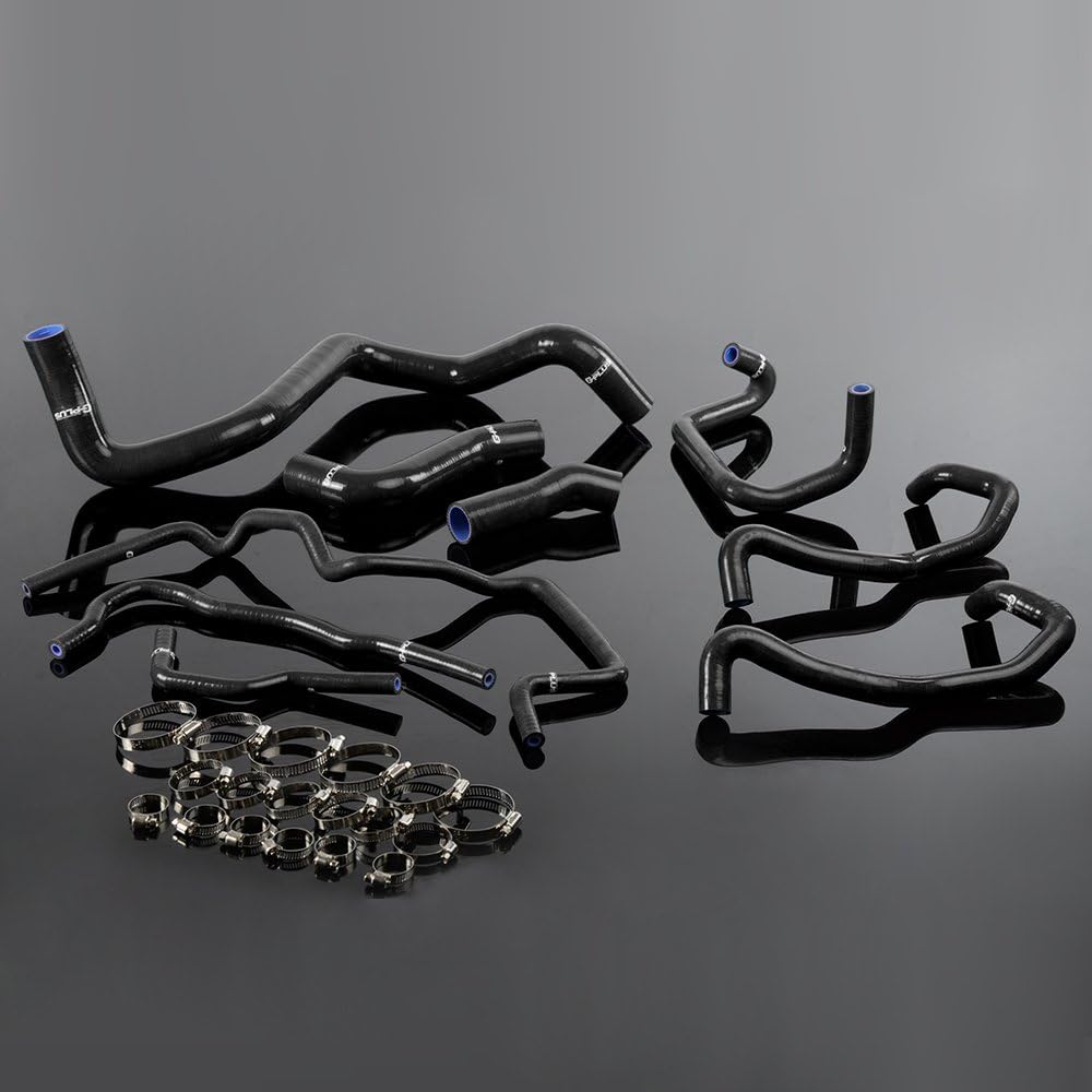 - New Insulation Anti-aging Silicone Radiator Coolant Hose With Clamps Kit Compatible with Volkswagen 1999-2006 Golf Mk4 1.8T Turbo 2001 2002 2003 2004 2005