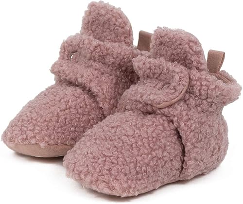Robeez Botines de forro polar Sherpa para bebés y niños con suela antideslizante para bebés y niños pequeños, de 0 a 18 meses