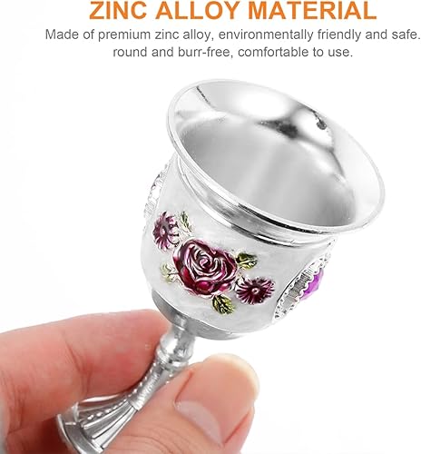 Miniatura 9 de Copas de copa de aleación de 2 uds. Copas de copa de vino tinto, copa de metal gótica, elegante copa de vino, copa de vino, copa retro, delicada,