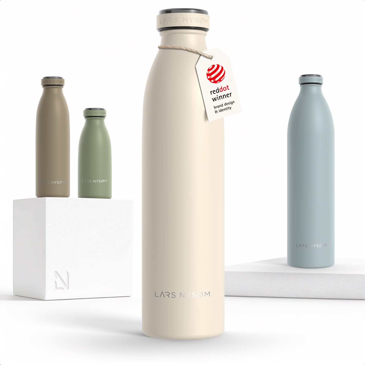 LARS NYSØM Stainless Steel Water Bottle 1000ml - Insulated Water Bottles — image 1