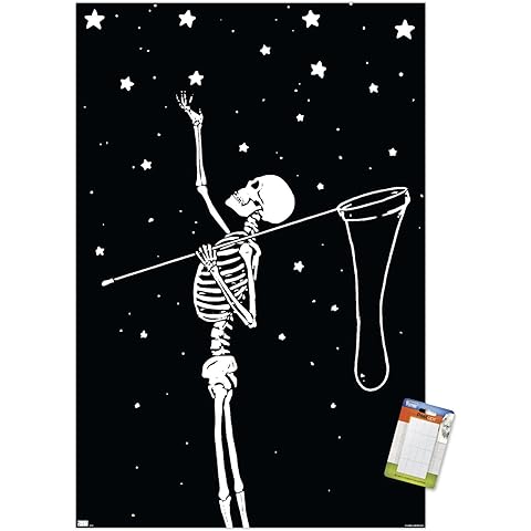 Trends International Skeleton Collecting Stars Wall Poster, 22.37