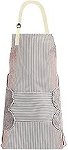 مريلة بجيبين، مرايل مطبخ قابلة للتعديل لمسح اليدين، فوط قطيفة مرجانية مخيطة مقاومة للماء للطبخ والخبز للجنسين من سكاي-تاتش (بني)