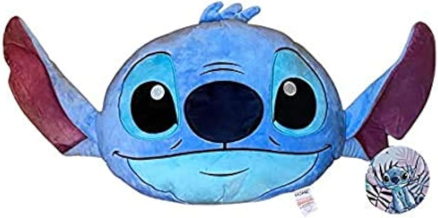 Adorable Blue Stitch Cushion 30 cm × 30 cm – Soft Plush Pillow for Home Décor, Bedroom, or Gift - Xmas