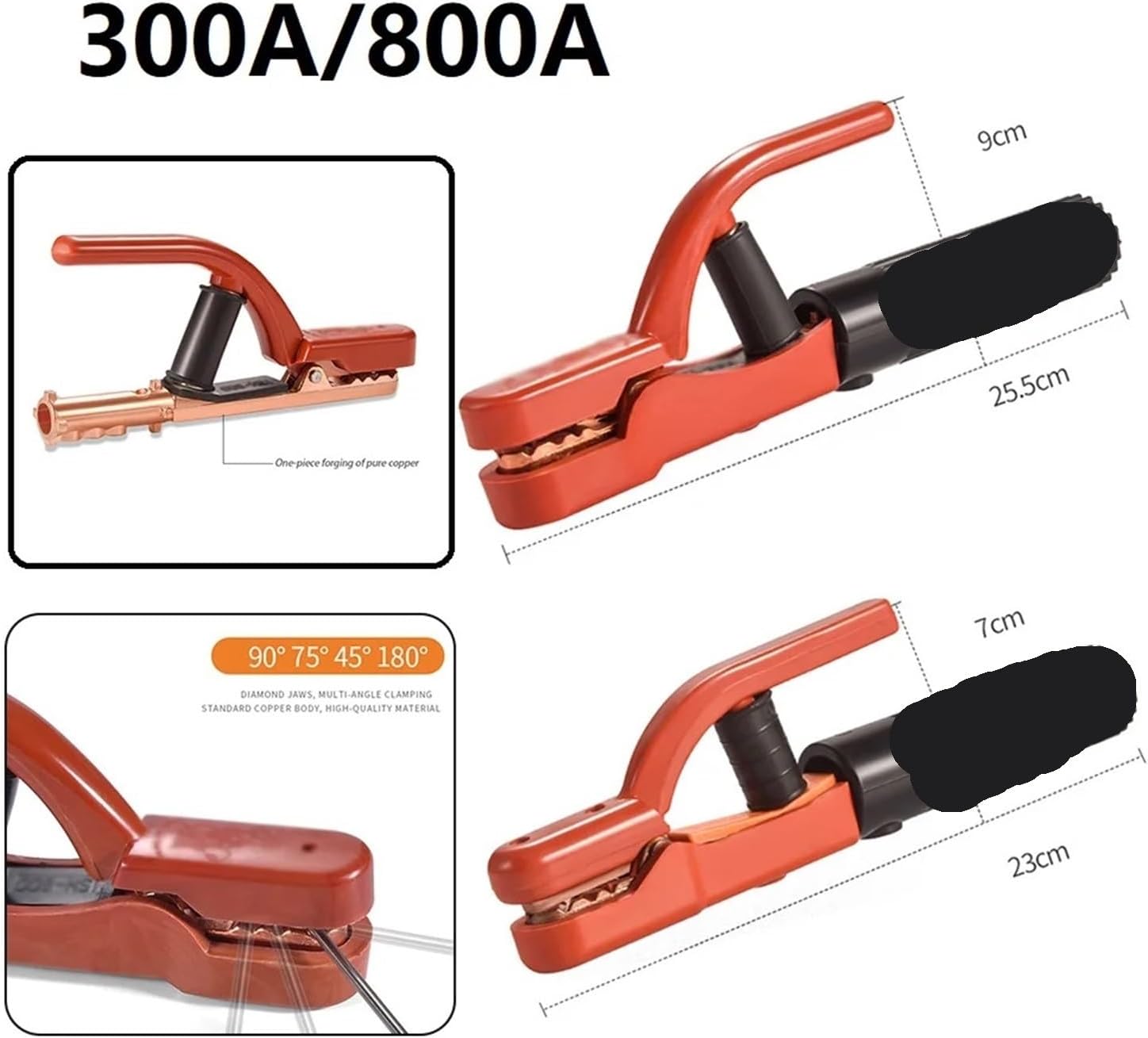 Welding Clamp Electrode Holder 300A 800A For MMA Stick ARC Welder Electrodes Soldering Tool