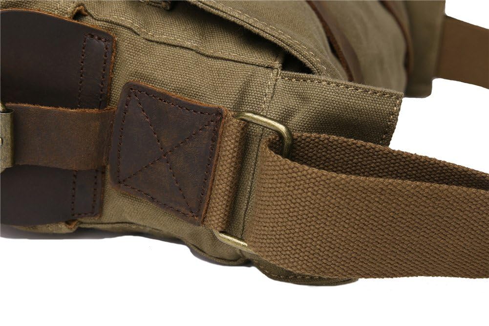 Sechunk retro computadora portátil de lona de cuero militar bolsa de carta
