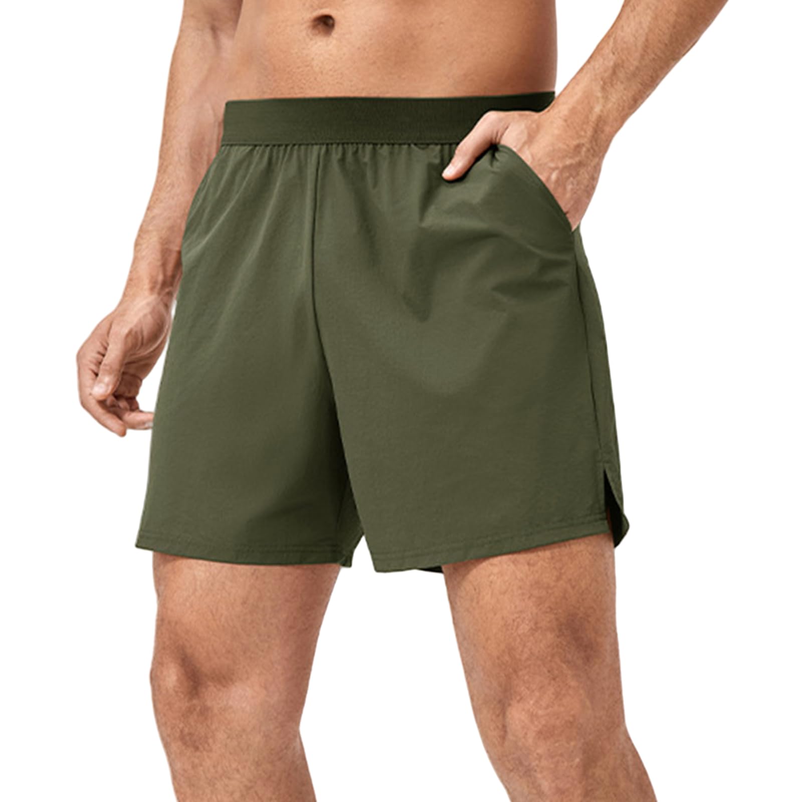 Mens Athletic Running Shorts 5 Inch Quick Dry Gym Workout Casual Short Summer Lightweight Gym Hiking Tennis Work