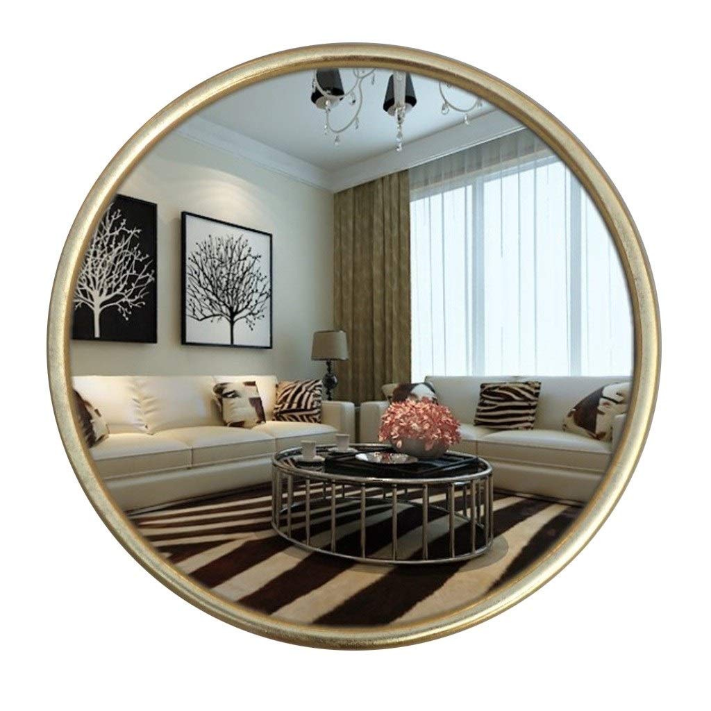Specchio Espejo de baño de pared para dormitorio, respetuoso con El Medio Ambiente, Simple y lujoso, Ideal para Sala de estar y oficina (Dorado).