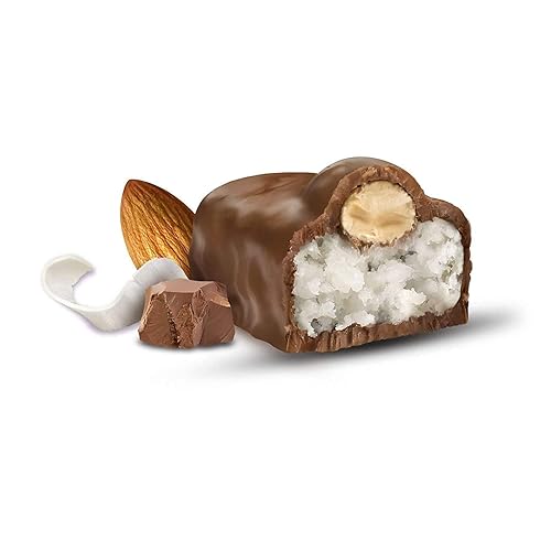 Miniatura 10 de Mounds Snack - Barras de chocolate de tamaño divertido, barras de coco y chocolate negro, 75 piezas envueltas individualmente, 3 libras, paquete de