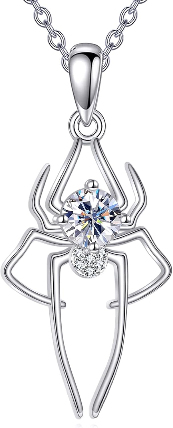 Moissanite Animal Necklace Sterling Silver Cute Animal Pendant Jewelry Gifts for Women