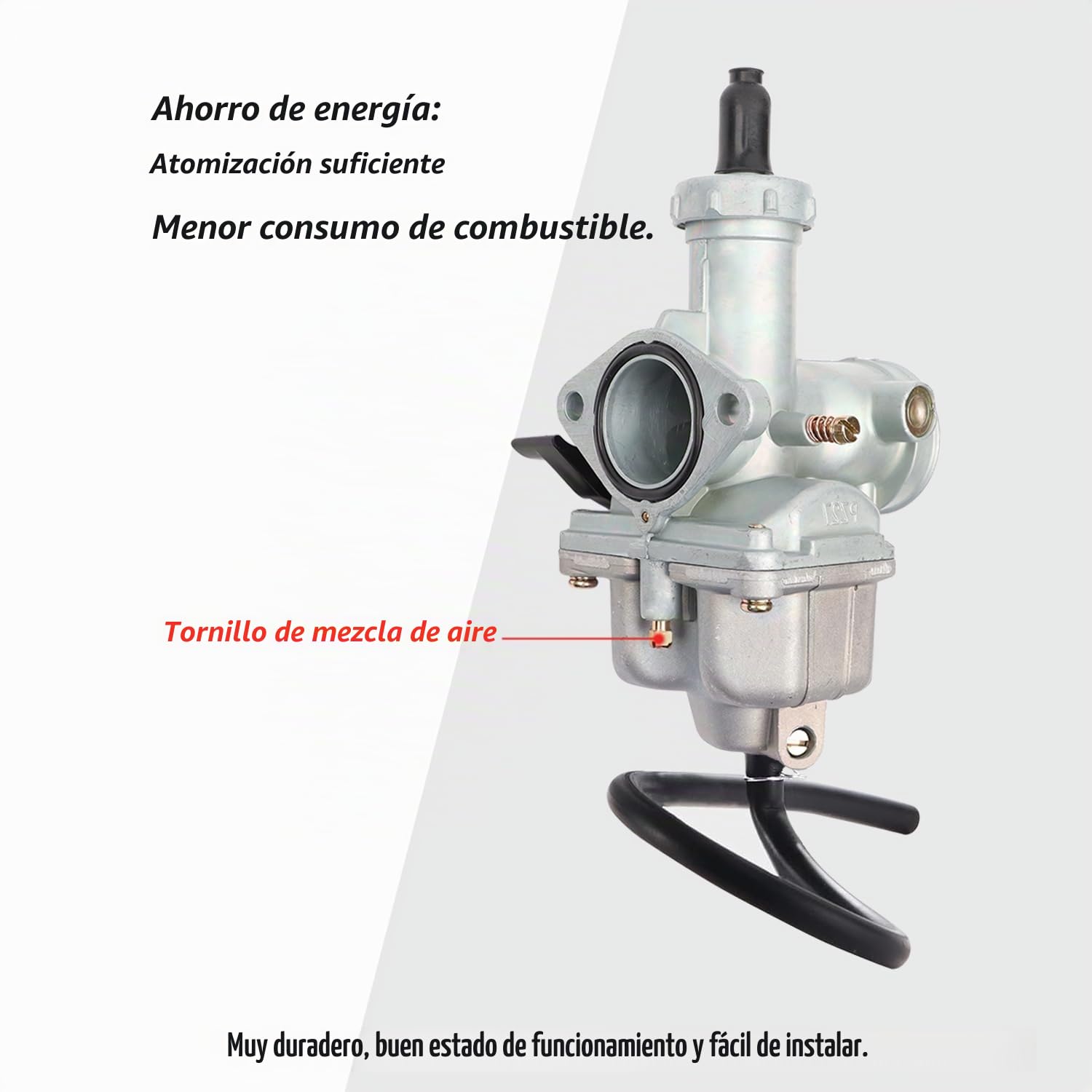 Carburador PZ27 de 27 mm con cable carburador de repuesto para motores de 100 cc, 125 cc, 150 cc, 200 cc, Pit Dirtbike 3 Wheeler Go Cart Engine.