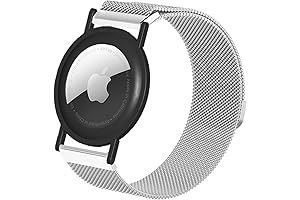 AirTag Metal Bracelet for Adults and Kids, AirTag Watch Band Holder Adjustable...