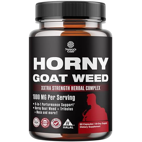 Extra Strength Horny Goat Weed Male Enhancement Pills - Boosts Drive Size Stamina and Energy Testosterone Supplement for Men - Horny Goat Weed with Tongkat Ali and Maca Root Capsules for Men and Women - 90 Count (Pack of 1)