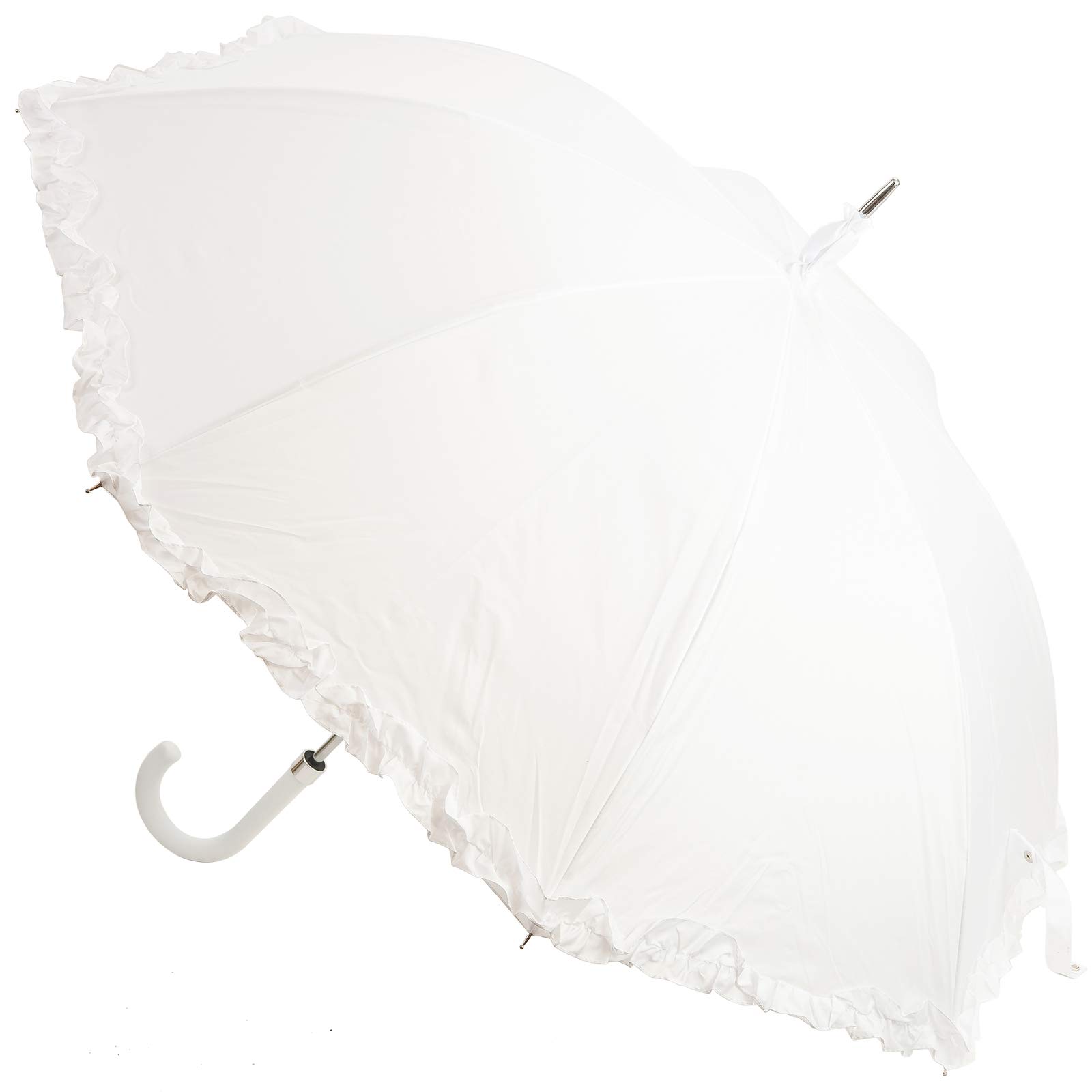 ChrysalinAmore - Frilled Wedding Parasol Umbrella in White