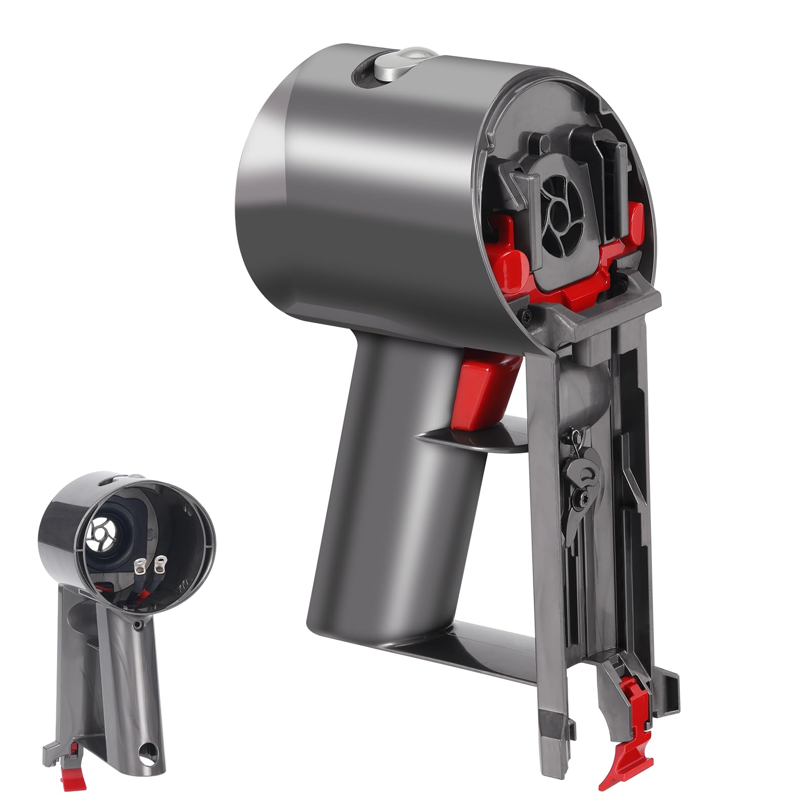 Main Body Assembly Housing Compatible with Dyson V8 SV10 Handheld Vacuum Cleaner, Main Body Shell Replacement for V8 Animal, V8 Absolute, Motor Handle with V8 SV10 Trigger Assembly