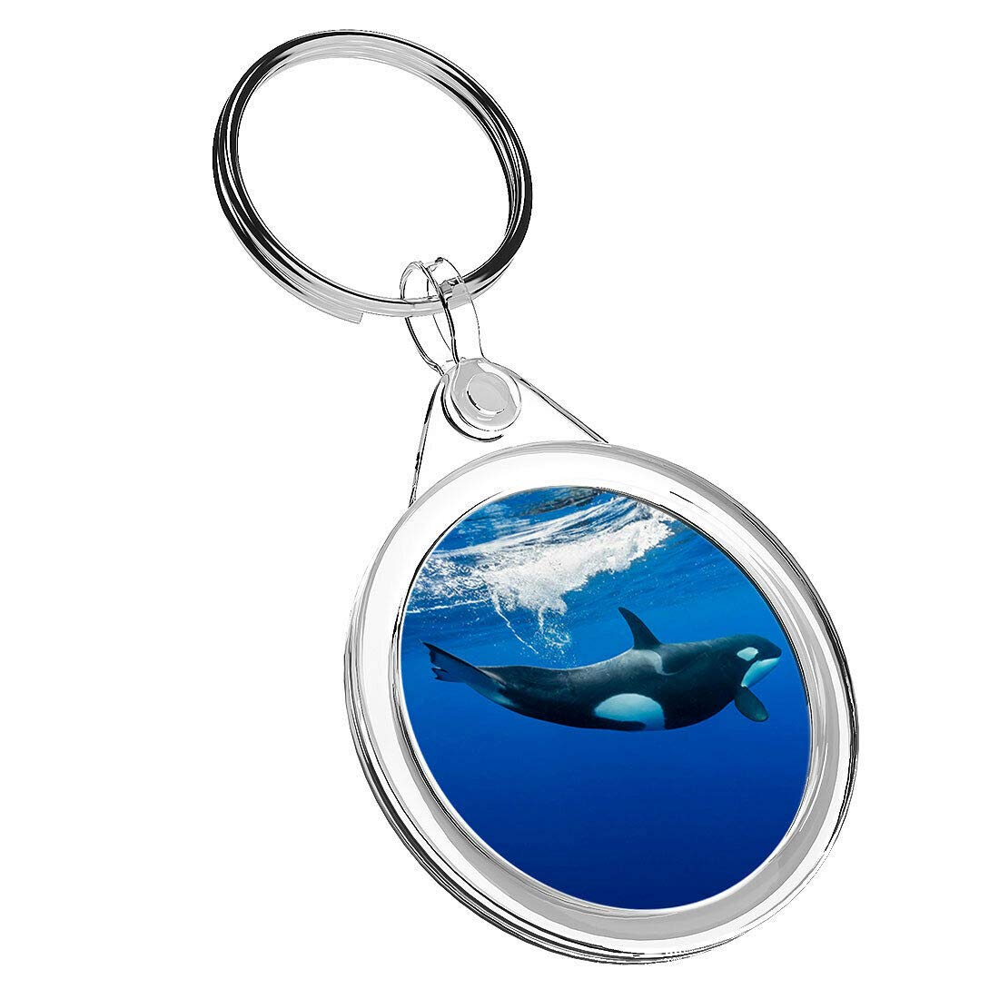 Destination Vinyl Keyrings Unisex Kids Multi 1 X Orca Killer Whale Underwater - Keyring Ir02 Mum Dad Kids Birthday #2006