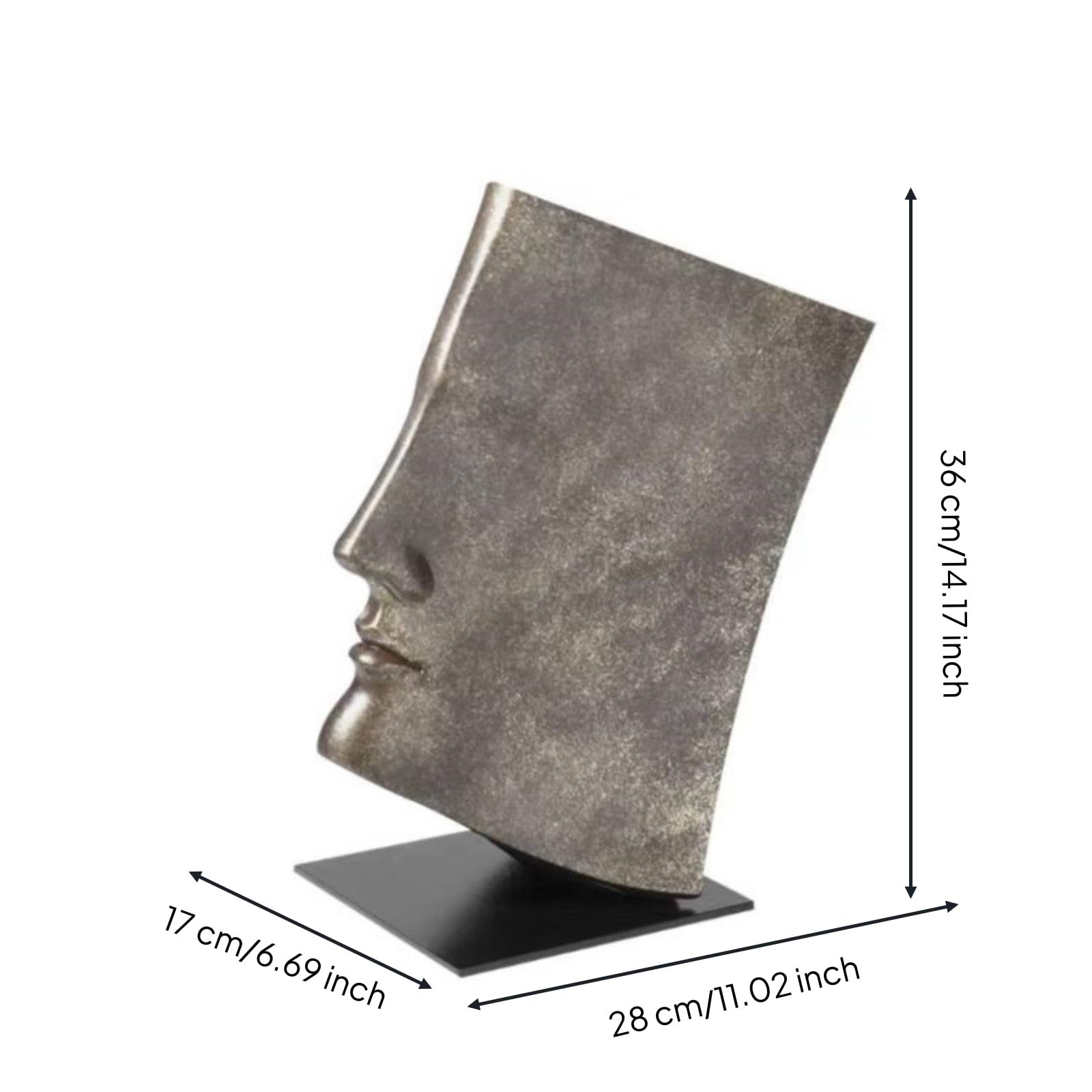 B Baosity Scultura Decorativa Scultura Statua Moderna con Silhouette Contemporanea E Supporto Stabile per Tavolo Adatta per Librerie Scrivanie Consolle Vetrine Studi Professionali Casa, Piccolo