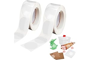 1 Inch Clear Circle Stickers (2000 pcs) for Package Seals, Envelopes, and Retail Packaging