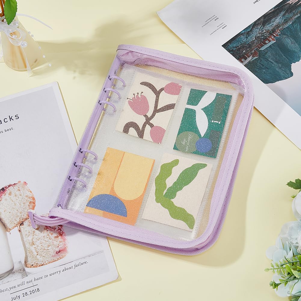 SUPERFINDINGS Raccoglitore Photocard Kpop Raccoglitore di Carta Ricaricabile con Cerniera Impermeabile a fogli Sciolti Con 10 Fogli 4 tasche di Ricarica