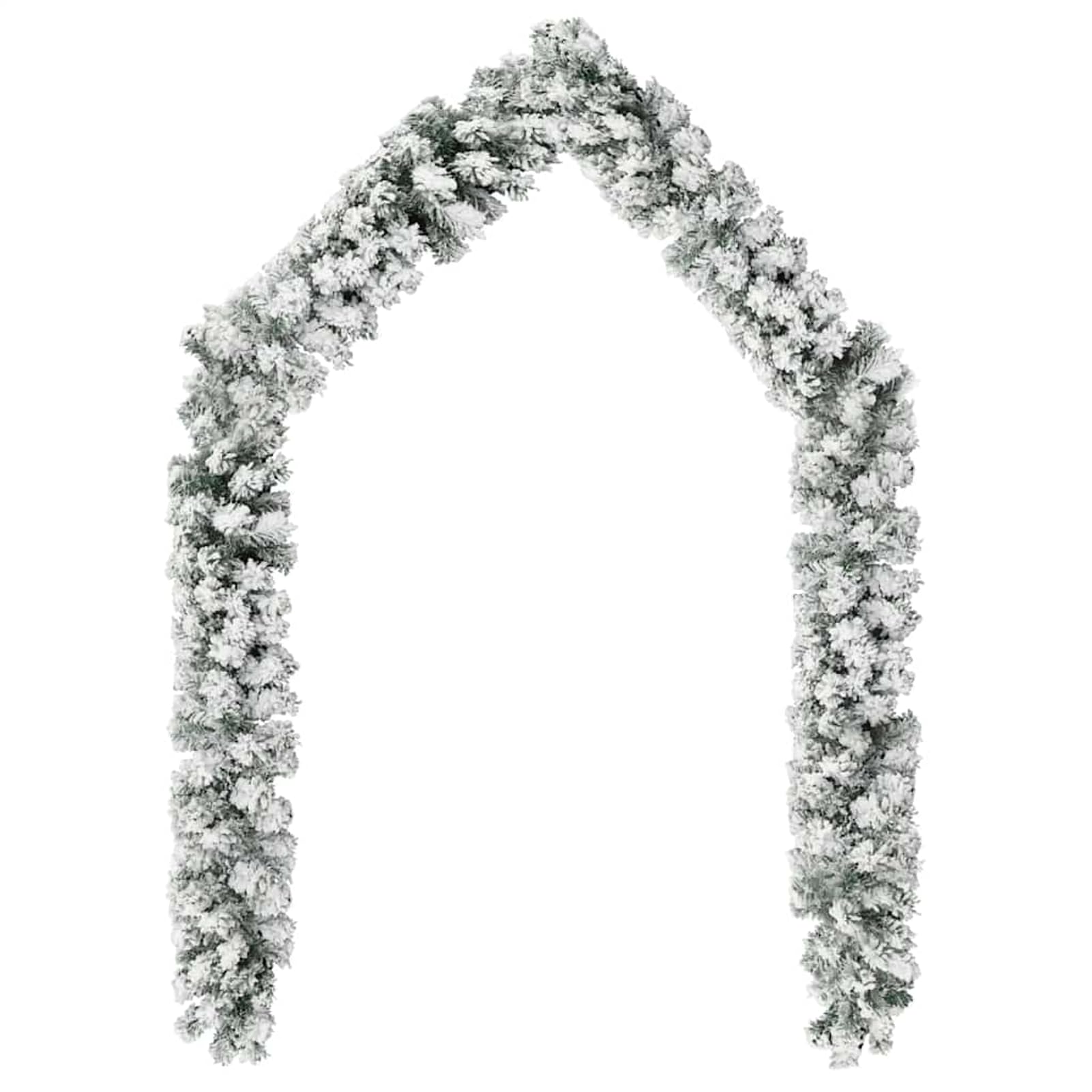 Gecheer Weihnachtsgirlande mit Schnee Grün 5 m PVC, Weihnachtsdekoration für außen Deko Garten Haustür Balkon320967