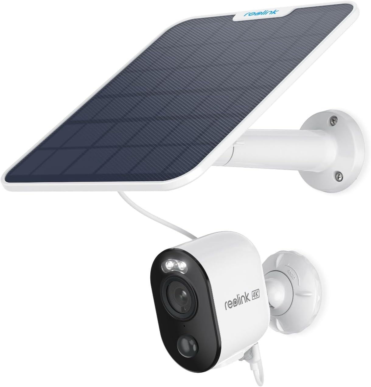 Security Camera, Outdoor, Solar Charging, 4K 8 Million Pixels, 2.4/5GHz WiFi Surveillance Camera, AI Human/Vehicle/Animal Detection, Color Night Vision, 125° Wide Angle, with Sensor Light