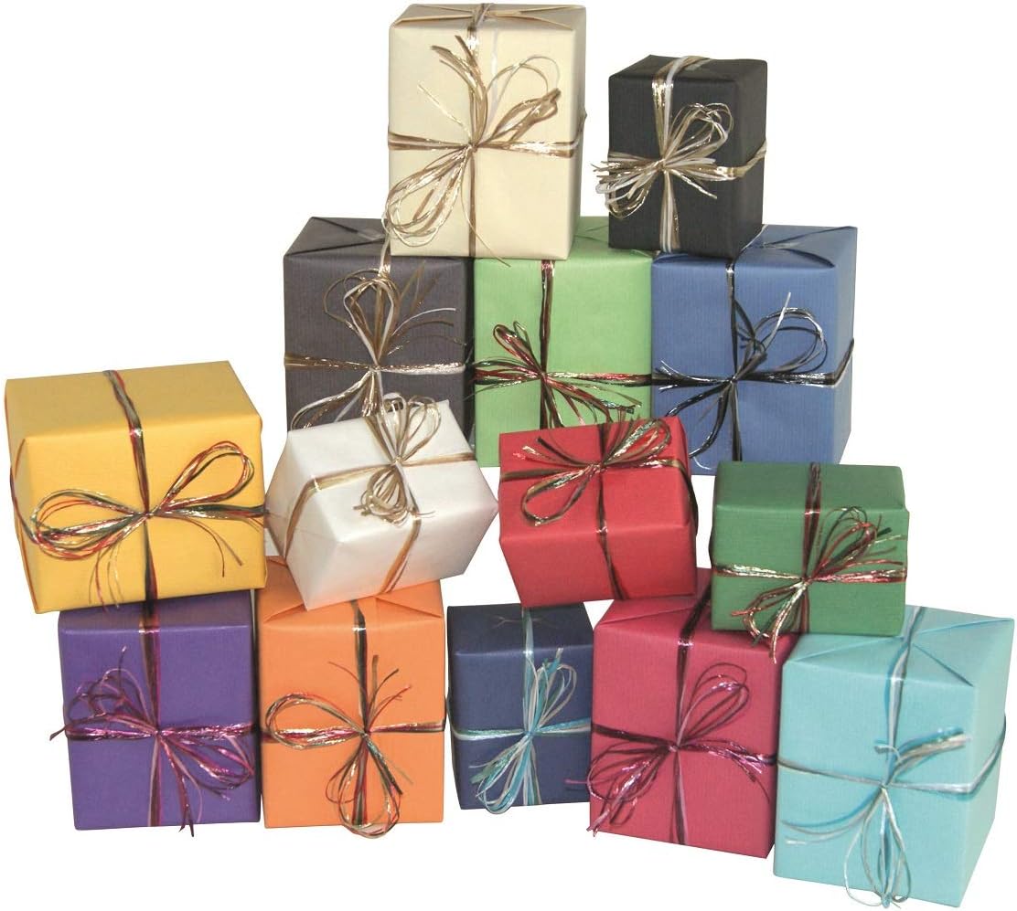 Clairefontaine - Ref 507275C - Nature Kraft Long Roll Wrapping Paper (Single Roll) - 70cm Width x 250m Length, 60gsm Ribbed Kraft Paper - Solid Gold Colour