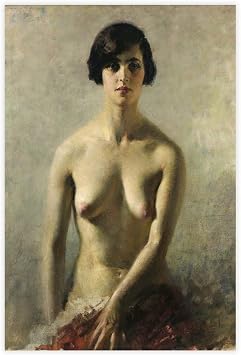 DUYIGCR Giuseppe Palanti,Busto Di Donna. Nudo Donna DAbruzzo Canvas Poster And Wall Art Picture Print Modern Family Bedroom Decor Unframe 12" L X 18" W