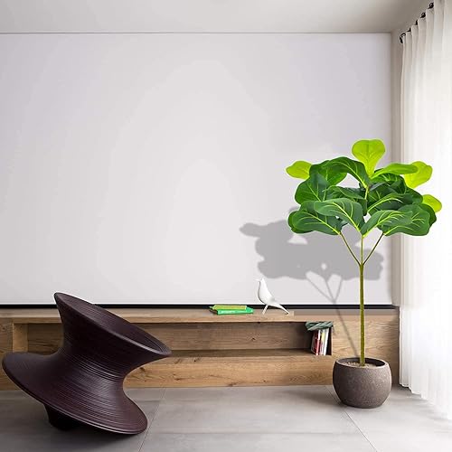 Miniatura 3 de Boagkaah - Plantas artificiales de 25.6 pulgadas, hoja de violín, higuera sintética, ficus, arbustos falsos, vegetación para jardín, porche,