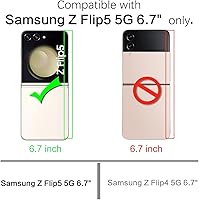 Vista 2 de BENTOBEN Funda para Samsung Galaxy Z Flip 5, Z Flip 5 5G, resistente 2 en 1, cuerpo completo, resistente, a prueba de golpes, con anillo