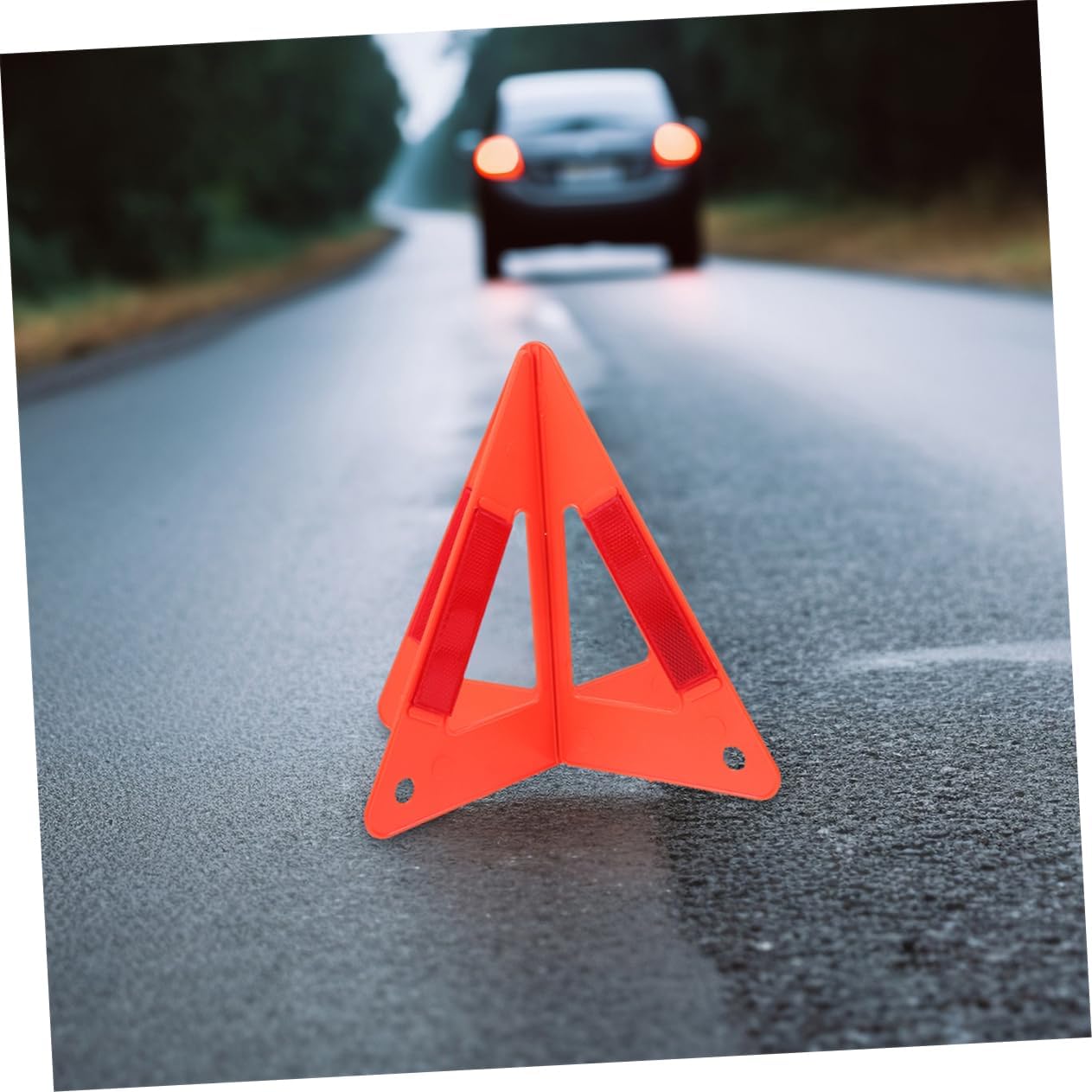 3Pcs Reflective Emergency Safety Triangles Foldable Roadside Warning Triangles for Vehicle Breakdown Parking Alerts Compact Lightweight Design for Convenient Use