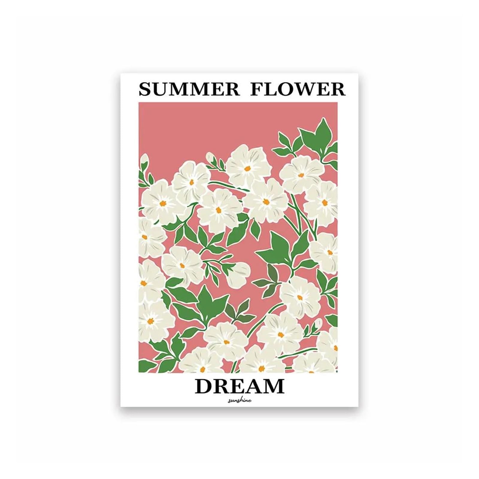 Peinture murale fleurs style artistique scandinave haut de gamme 40x60