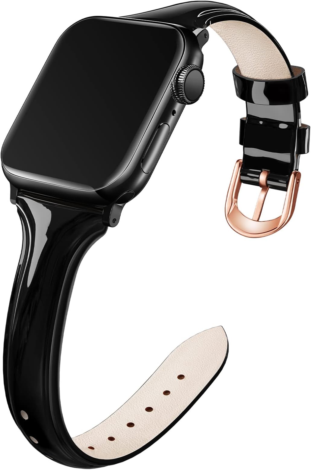 Wearlizer Silver Thin Glitter Leather Compatible with Apple