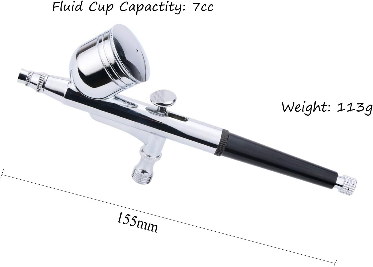 Airbrush Set, Double Action Airbrush Gun Kit with 0.3mm 0.5mm 0.8mm