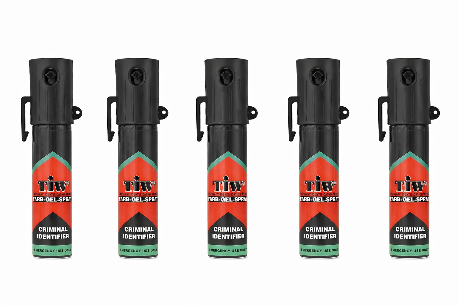 Lot de 5 HOERNECE Spray De Défense -20 ML- Tiw Farb-Gel Format : Sac a Main Femme, Sacoche Homme, Veste, Sac a Dos