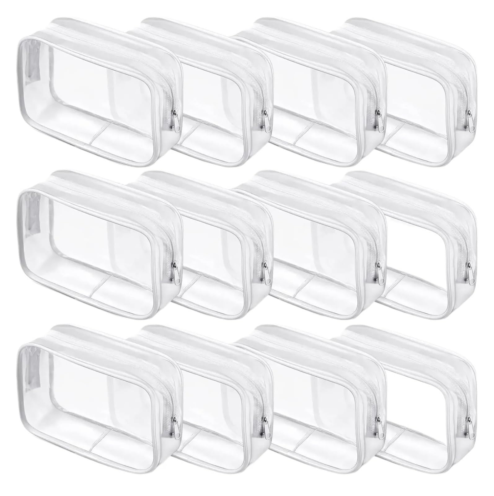 Bolsa de Aseo Impermeable Organizador de Viaje Almacenamiento PVC Transparente
