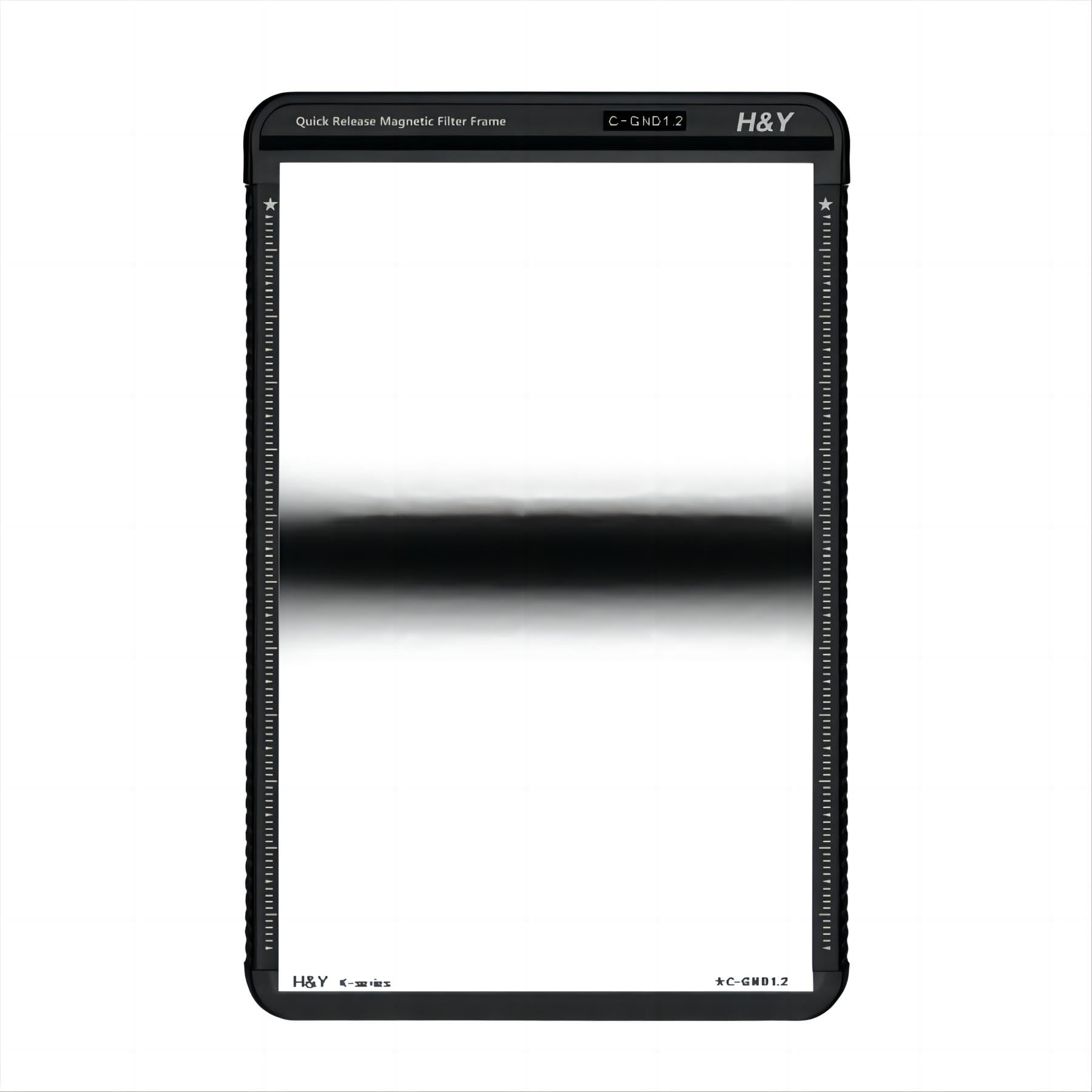 H&Y K Series Centre GND1.2 Filter (4-Stop) with Magnetic Frame 100x150mm Graduated ND Filter, HD MRC Glass for Central Light Control