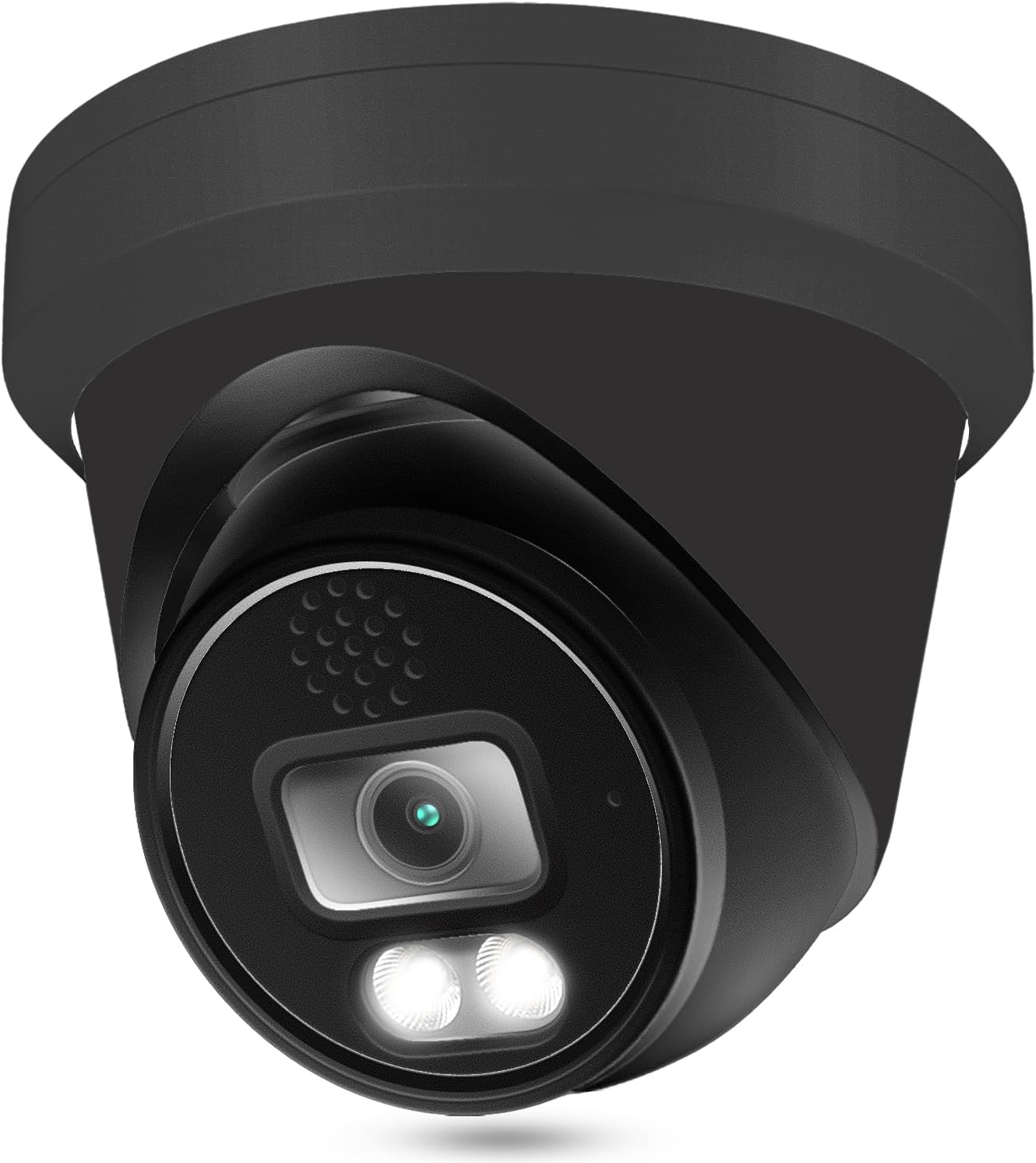 4K 8MP PoE IP Camera Outdoor 24/7 Color Night Vision 2.8mm Lens 100° Wide Angle, Visiable White LED Lights, H.265, Compatible with Uniview NVR, NDAA Compliant, Metal Casing Black