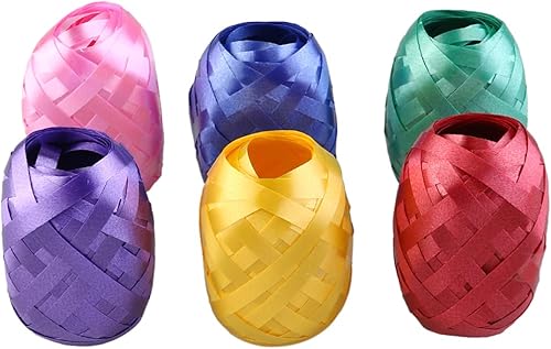 Miniatura 7 de Lurrose Paquete de 6 cintas para envolver regalos, paquete de cinta para envolver regalos, cinta rizadora para Navidad, Acción de Gracias, boda,