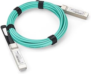 10G SFP+ AOC Cable - 10GBASE SFP+ Active Optical Cable for Cisco SFP-10G-AOC5M, Ubiquiti UniFi, Mikrotik, D-Link, Supermicro, Netgear, 5m(16ft