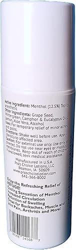 Miniatura 3 de REFUGE ULTIMATE RELIEF FOR PAIN Roll On, mentol, para artritis, dolores de espalda, dolor articular y muscular, antiinflamatorio tópico, totalmente
