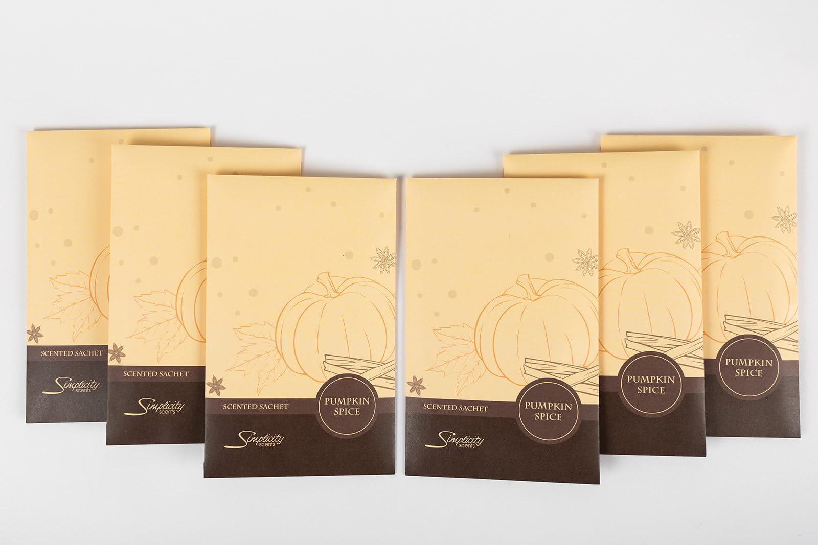 Simplicity Scents Scented Sachets, Pumpkin Spice, 6-Pack